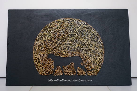 gepárd vonalgrafika cheetah string-art by Dorie 2017